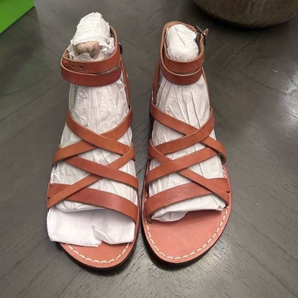 Sam Edelman Meriai Ankle-Wrap Leather Gladiator Sandals - Picture 7 of 12